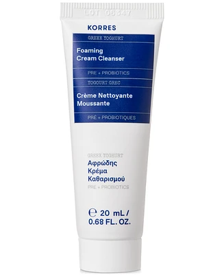 Free Greek Yoghurt Foaming Cleanser deluxe sample with any $30 Korres purchase!