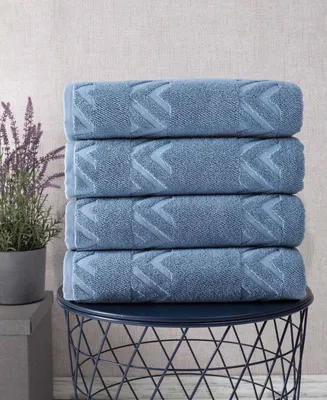Ozan Premium Home Turkish Cotton Sovrano Collection Luxury Bath Towel Sets, Set of 4