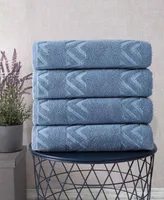 Ozan Premium Home Turkish Cotton Sovrano Collection Luxury Bath Towel Sets, Set of 4