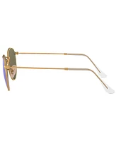 Ray-Ban Polarized Sunglasses, RB3447 Round Flash Lenses