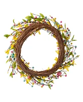 Glitzhome 22"D Easter Egg Wreath
