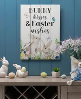 Glitzhome 18"H Easter Wooden Bunny Wall Decor