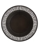 Glitzhome 35"D Vintage Industral Metal Round Wall Mirror Decor