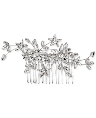 I.n.c. International Concepts Silver-Tone Crystal Flower Sprig Hair Comb, Created for Macy's
