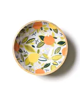 Coton Colors by Laura Johnson Citrus Mango Wood Footed Bowl