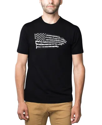 Men's Premium Blend Word Art Pledge of Allegiance Flag T-shirt