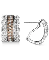 Le Vian Nude Diamond (1 ct. t.w.) & Chocolate Diamond (1 ct. t.w.) Hoop Earrings in 14k White Gold