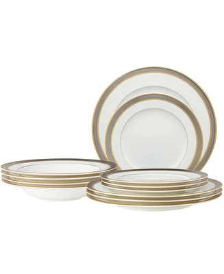 Noritake Brilliance 12 Pc Dinnerware Set, Service for 4