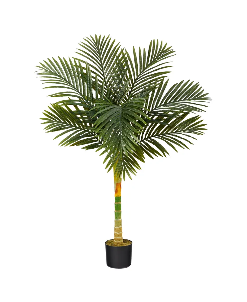 4' Single Stalk Gold-Tone Cane Artificial Palm Tree