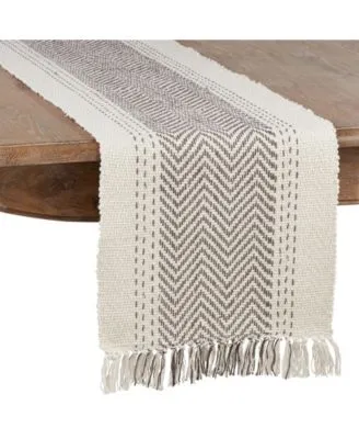 Saro Lifestyle Table Runner With Kantha Stitch Design