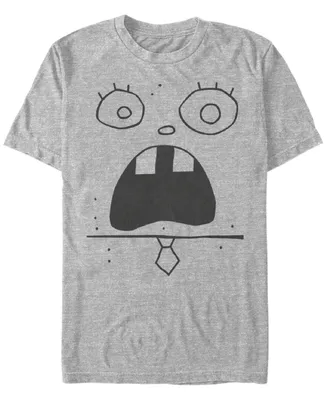 Fifth Sun Men's Doodlebob Face Tee Short Sleeve Crew T-shirt