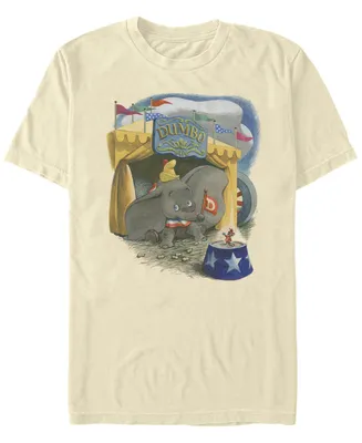 Men's Dumbo Illustrated Elephant Short Sleeve T-shirt