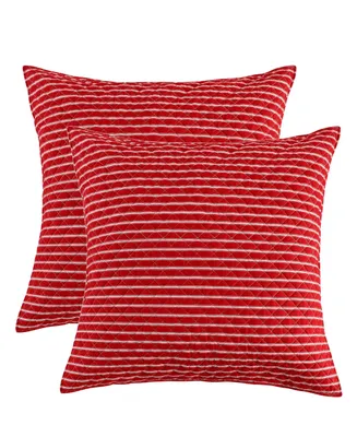 Levtex Santa Claus Lane Stripe 2-Pc. Sham Set, European