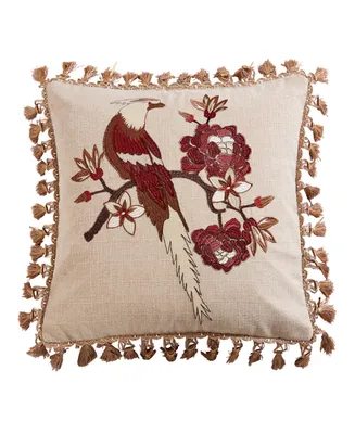 Levtex Astrid Bird Tassel Decorative Pillow, 18" x 18"