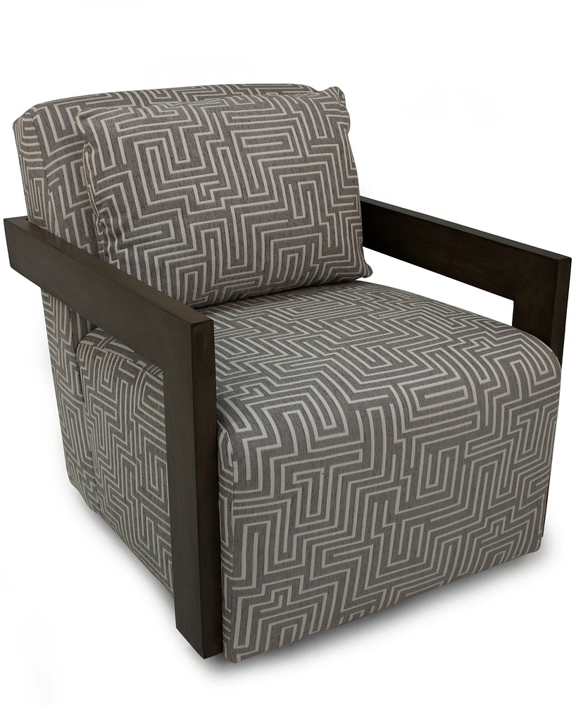 Closeout! Saulie 30" Fabric Swivel Chair, Created for Macy's