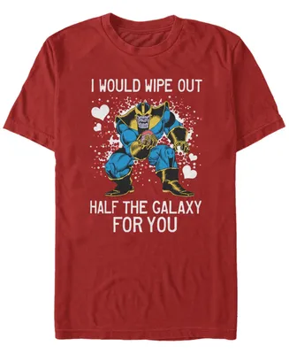 Fifth Sun Men's Thanos Galaxy Heart Short Sleeve Crew T-shirt