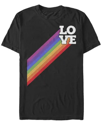 Fifth Sun Men's Love Rainbow Trail Short Sleeve Crew T-shirt