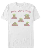 Fifth Sun Men's Yoga with Yoda Short Sleeve Crew T-shirt
