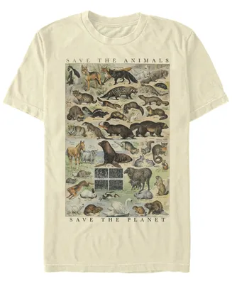 Fifth Sun Men's Save Animals Short Sleeve Crew T-shirt