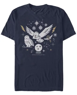 Fifth Sun Men's Wintery Owls Short Sleeve Crew T-shirt