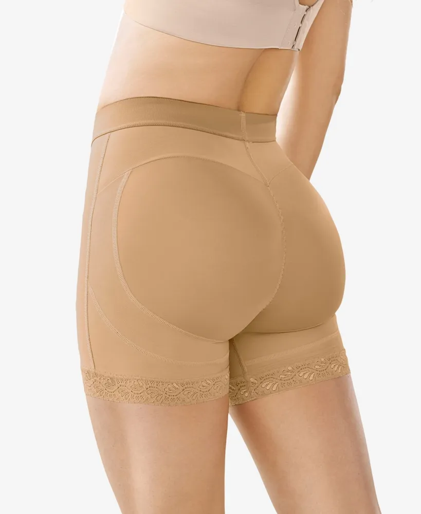 Leonisa Women's Undetectable Padded Butt Lifter Shaper Shorts
