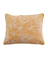 Levtex Apolonia OchreEmbroideredDecorative Pillow, 14" x 18"