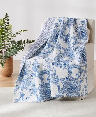 Levtex Bennett Reversible Paisley Quilted Throw, 50" x 60"