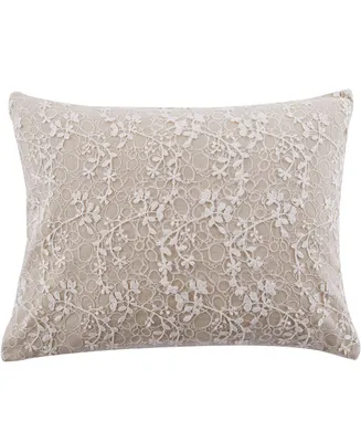 Levtex Sanira Lace Overlay Decorative Pillow, 14" x 18"