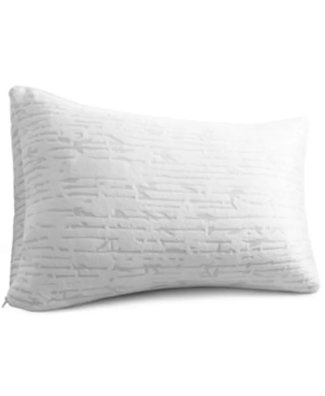 Ella Jayne Bamboo Shredded Memory Foam Pillow, Standard/Queen, Adjustable Density - White