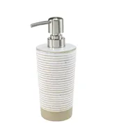 Avanti Drift Lines Textured Ribbed Ceramic Soap/Lotion Pump