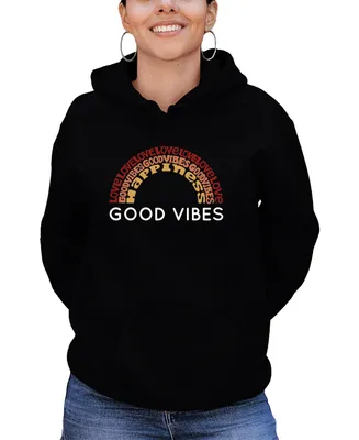 Women's Word Art Good Vibes Hooded Sweatshirt