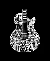 Women's Word Art Rock Guitar Head V-Neck T-Shirt