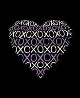 Women's Word Art Xoxo Heart V-Neck T-Shirt