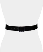 Calvin Klein Women's Square Center Bar Buckle Casual Leather Belt