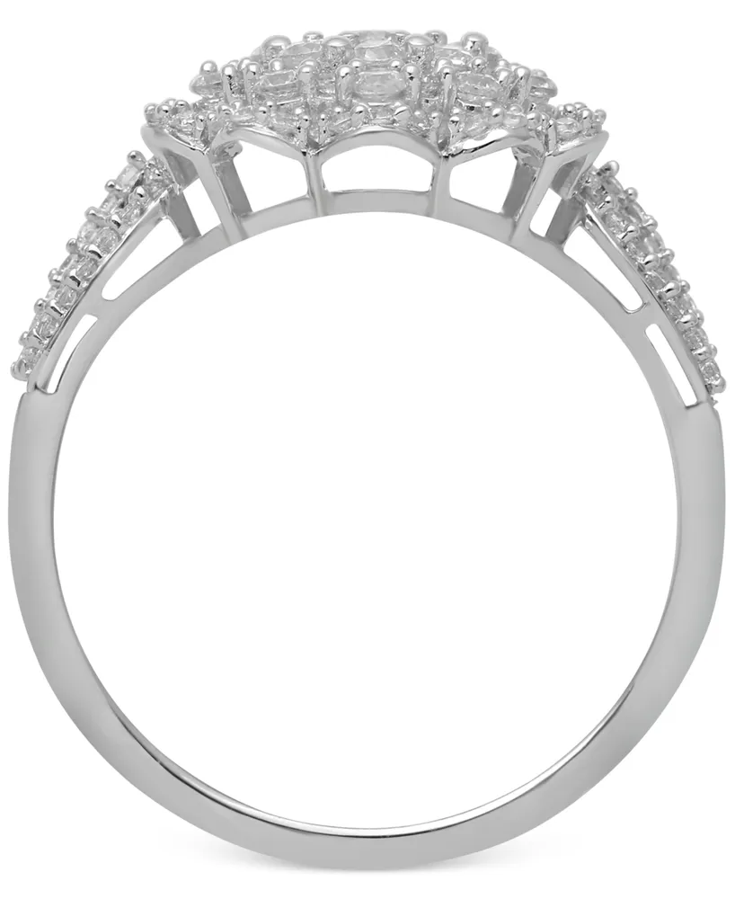 Diamond Cluster Ring (3/4 ct. t.w.) in 10k White Gold