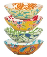 Damask Floral Set of 4 Soup Bowl