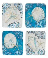 Playa Shells Set of 4 Canape Plates