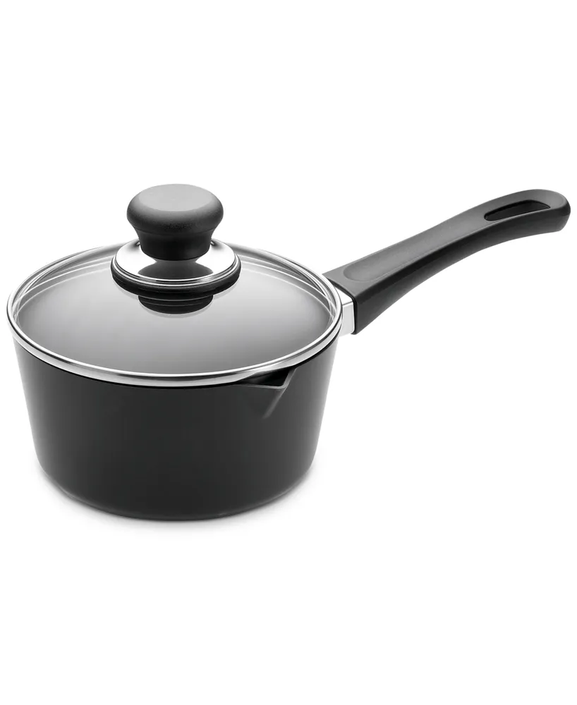 Scanpan Classic 1.25 qt, 1.0 L, 6.25", 16cm Nonstick Saucepan with Lid, Black