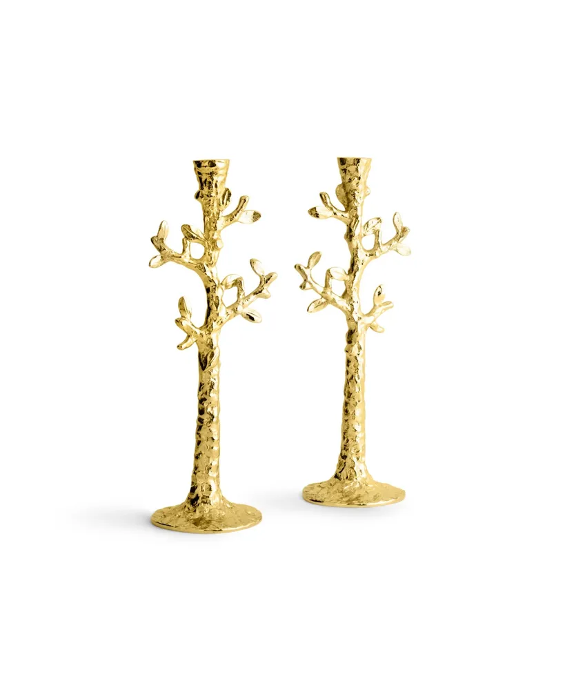 Michael Aram Tree of Life Candle Holder Set of 2 Gold