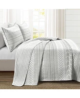 Lush Decor Hygge Geo 3 Piece Quilt Set