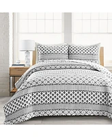 Lush Decor Monique Stripe 3 Piece Quilt Set