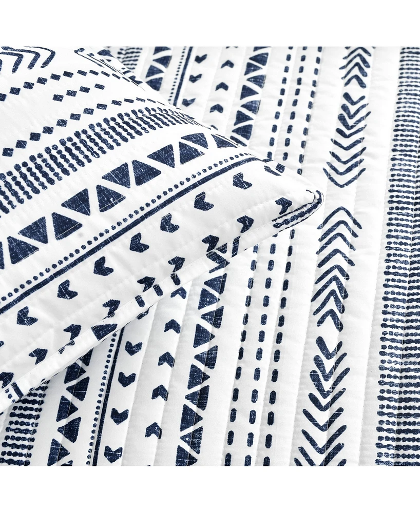Lush Decor Hygge Stripe 3 Piece Quilt Set