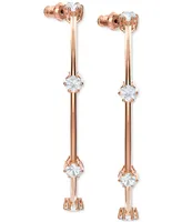 Swarovski Rose Gold-Tone Large Crystal Hoop Earrings, 2.5"