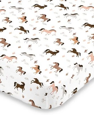 Desert Sunset Horse Super Soft Fitted Crib Sheet