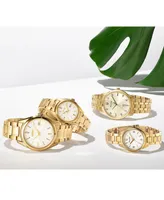 Bulova Men's Sutton Diamond-Accent Gold-Tone Stainless Steel Bracelet Watch 40mm