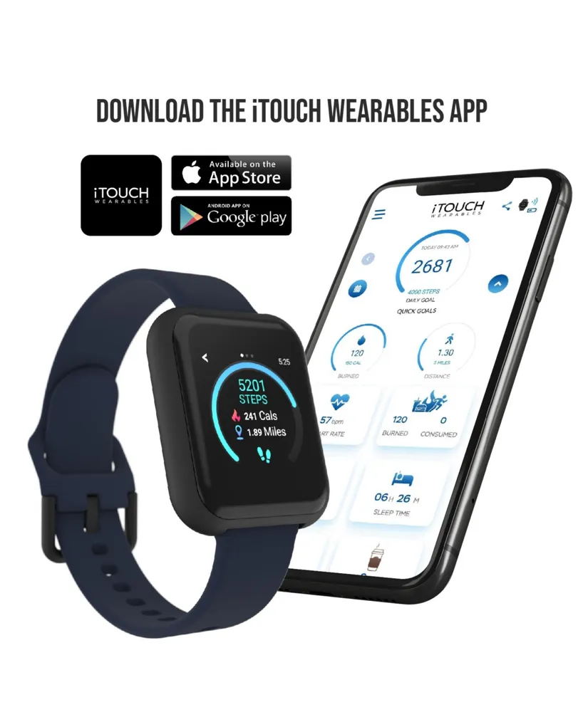 iTouch Air 3 Unisex Heart Rate Black Strap Smart Watch 40mm