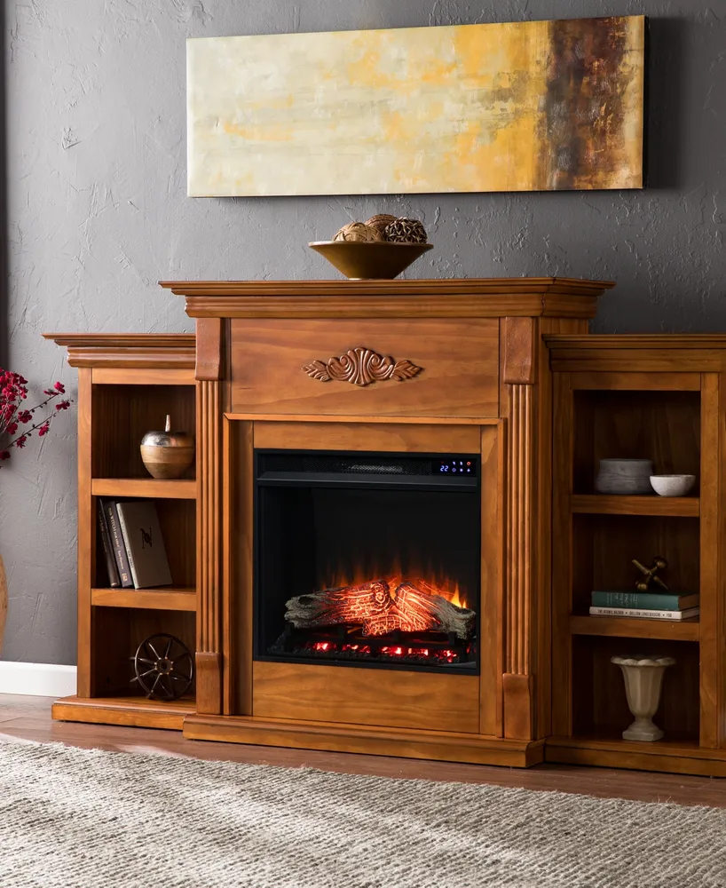 Teni Bookcase Electric Fireplace