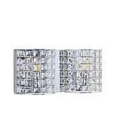 Clara Deco 2-Light Classic Glam Led Vanity Light