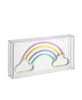 Rainhow Contemporary Glam Acrylic Box Usb Operated Led Neon Light