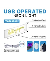 Hello Gorgerous Contemporary Glam Acrylic Box Usb Operated Led Neon Light